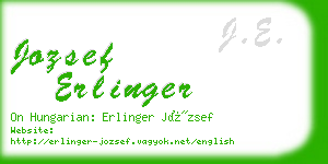 jozsef erlinger business card